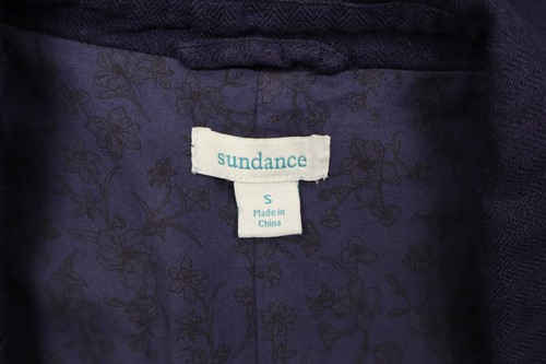 Sundance Women's Iris Solid Linen Single Button Blazer Dark Night Sz S - Picture 6 of 10