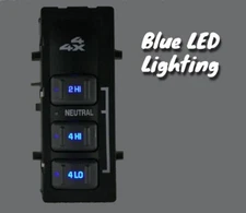 01-02 Silverado 1500HD / 2500HD 4wd 4x4 Selector Switch Blue LED 
