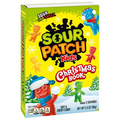 Sour Patch Kids Christmas Book (Storybook) w/Soft & Chewy Candy 3.4 oz 96g
