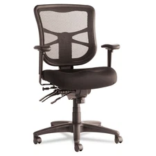 Alera EL42ME10B 17.7 in. to 21.4 in. Elusion Mesh Mid-Back Chair - Black New