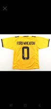 Bryce Ford-Wheaton Custom West Virginia Autographed Football Yellow Jersey (JSA)