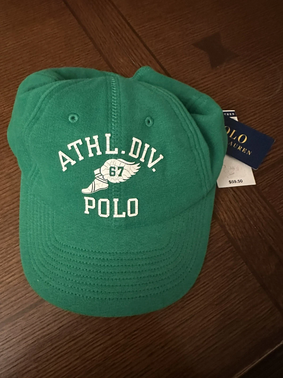 Polo Ralph Lauren Men's Logo Fleece P-wing 67 Athl. Div. Ball Cap Green