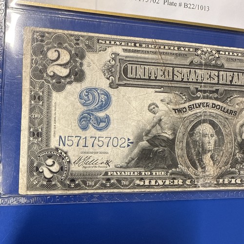 1899 $2 Mini Porthole Silver Certificate - Fr. 257 - PCGS VF20 Details - Picture 5 of 11