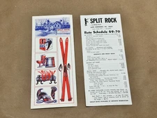 Vintage Brochure Trail Map - Split Rock Ski Resort Lake Harmony PA Poconos