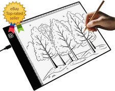 A4 LED Light Box for Tracing and Drawing - Ultra Thin Adjustable Light Table, US