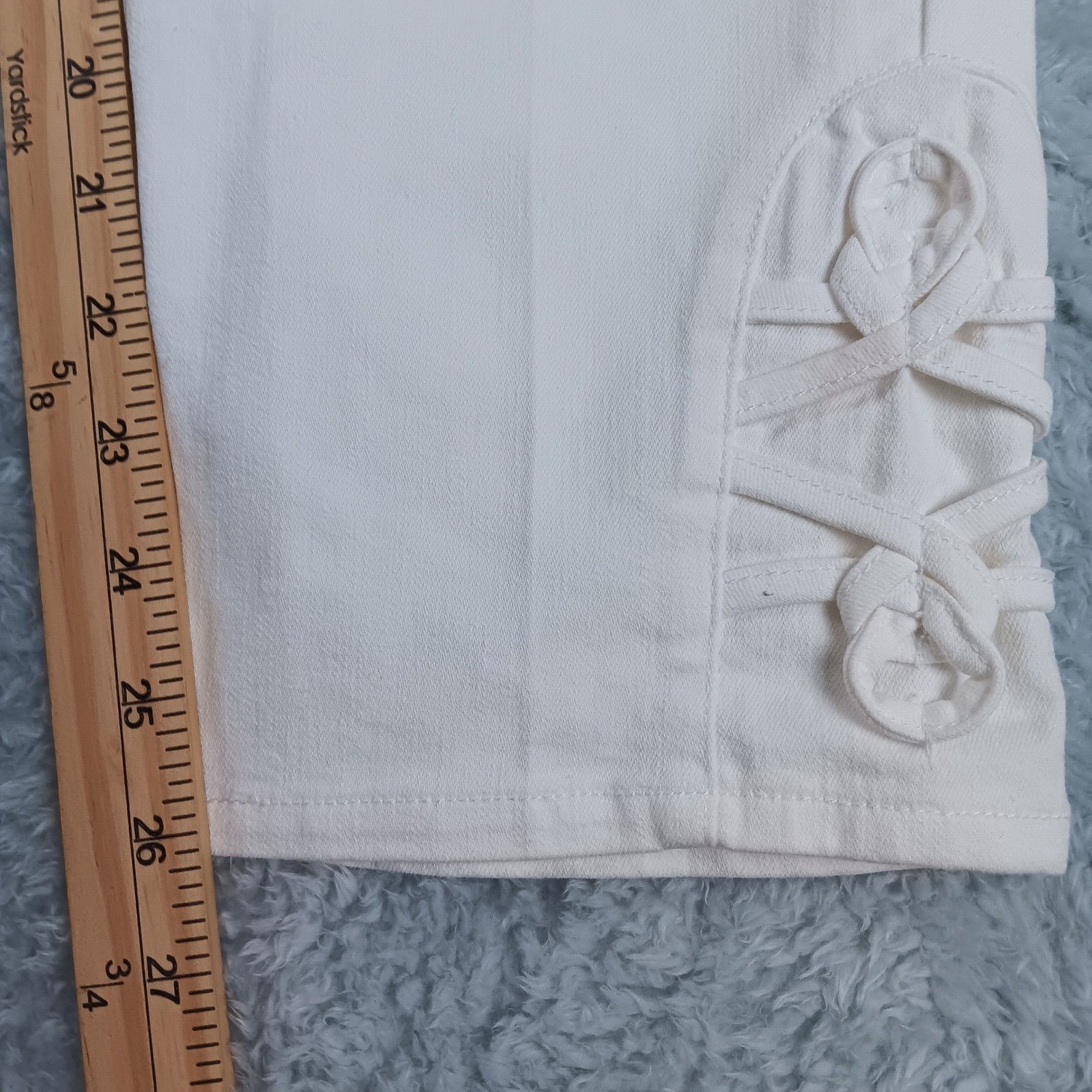 Ruby Rd Womens White Pull On Cropped Stretch Deni… - image 8