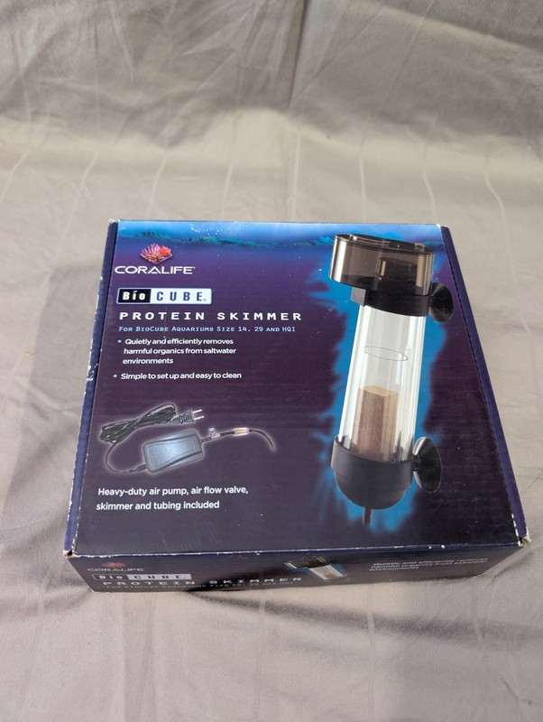 New CoraLife Bio cube Protein Skimmer size 14 29 & HQI NIB Coral life fish tank