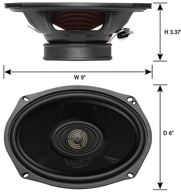 Boss Audio BHD98 Rear Saddlebag Speaker Lid Kit 6x9 Harley Touring FLH/T 98-13 - Image 2 of 4