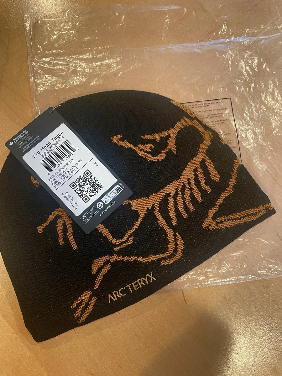 NEW! ARCTERYX Bird Head Toque Beanie—“24K Black” (Gold Yellow)—One