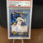 2024 Topps Chrome Sapphire Autographs Jackson Merrill #CSA-JME PSA 10 RC /199