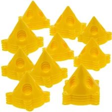 U.S. Art Supply Yellow Triangular Mini Pouring Paint Support Stands (Pack of 50)