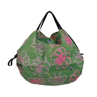 Shupatto Shopping Bag TAKO Octopus Green Compact Folding ITOYA Japan marna Fish