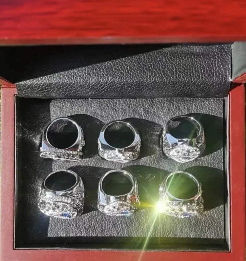 Juego de 6 anillos de campeonato Tom Brady SB - Colección conmemorativa de exhibición de fans Foto 4 de 4