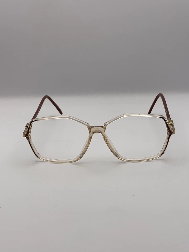 Vintage Silhouette Eyeglasses SPX M1766 56-12-135 Brown Clear Austria Oversized - Image 2 of 4