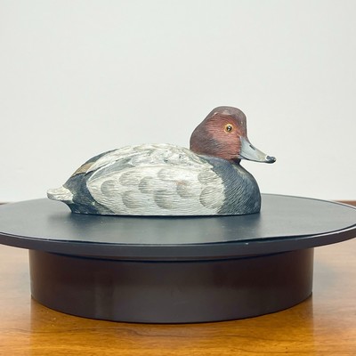 Vintage 1983 P. Boyd Hand Signed Redhead Drake Duck Decoy Figurine 6 Inch