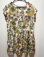 Lilya Samba Dress in Rusty 70’s Fleur Floral Botanical Fall Boho Earthy Artsy