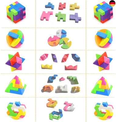 ICEPAPA, Radiergummi Kinder, 10 Stück Würfelpuzzle Eraser, Geeignet als R