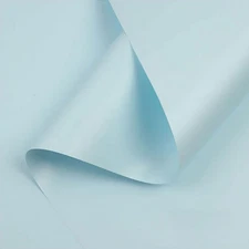 20 Sheets Light Blue Floral Wrapping Paper, 22 x 22 Inch, Waterproof Bouquet