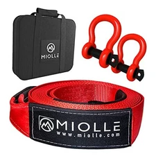 Gear Tow Strap 2”x20’- 20990 lbs MBS (Lab Tested) Recovery 2x20 with shackles