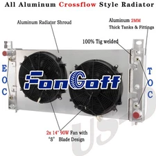 3 ROW Radiator+Shroud Fan for 1999-2014 Chevrolet Silverado 1500 2500 Yukon