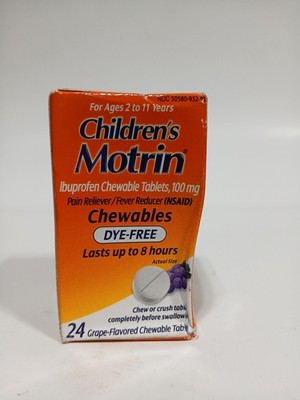Children's MOTRIN Chewable Tablets 24 Count  Exp 2027