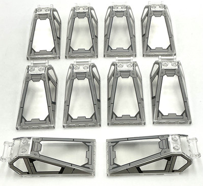 Lego 10 New Trans-Clear Transparent Windscreen 8 x 4 x 2 2 Studs Cockpit Parts
