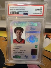 2023 CONTENDERS PERMIT TO DOMINATE #3 AMEN THOMPSON PSA 10