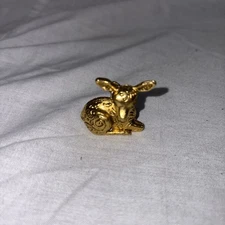 VTG Max Factor Deer Perfume Locket Pendant To Open Perfume Comp w/ eye stone?