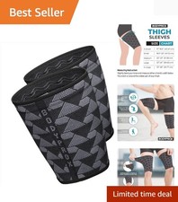 Thigh Compression Sleeve1 Pair, Hamstring Compression Sleeve for Men and Women