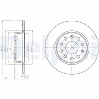 2X Delphi Bremsscheibe BG4324C FüR Audi Opel Seat Skoda VW