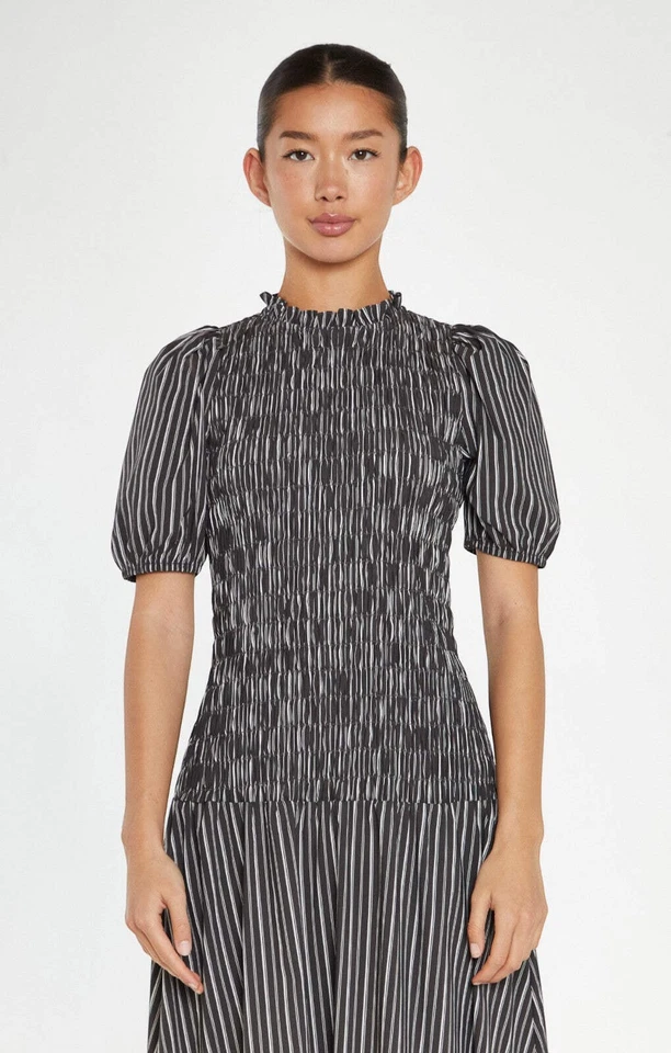 Glamorous Womens Black Print Dress High Neck RRP £67 - Image 3 of 4