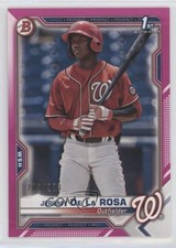 2021 Bowman Prospects Fuchsia Border 203/299 Jeremy De La Rosa #BP-25 2z3