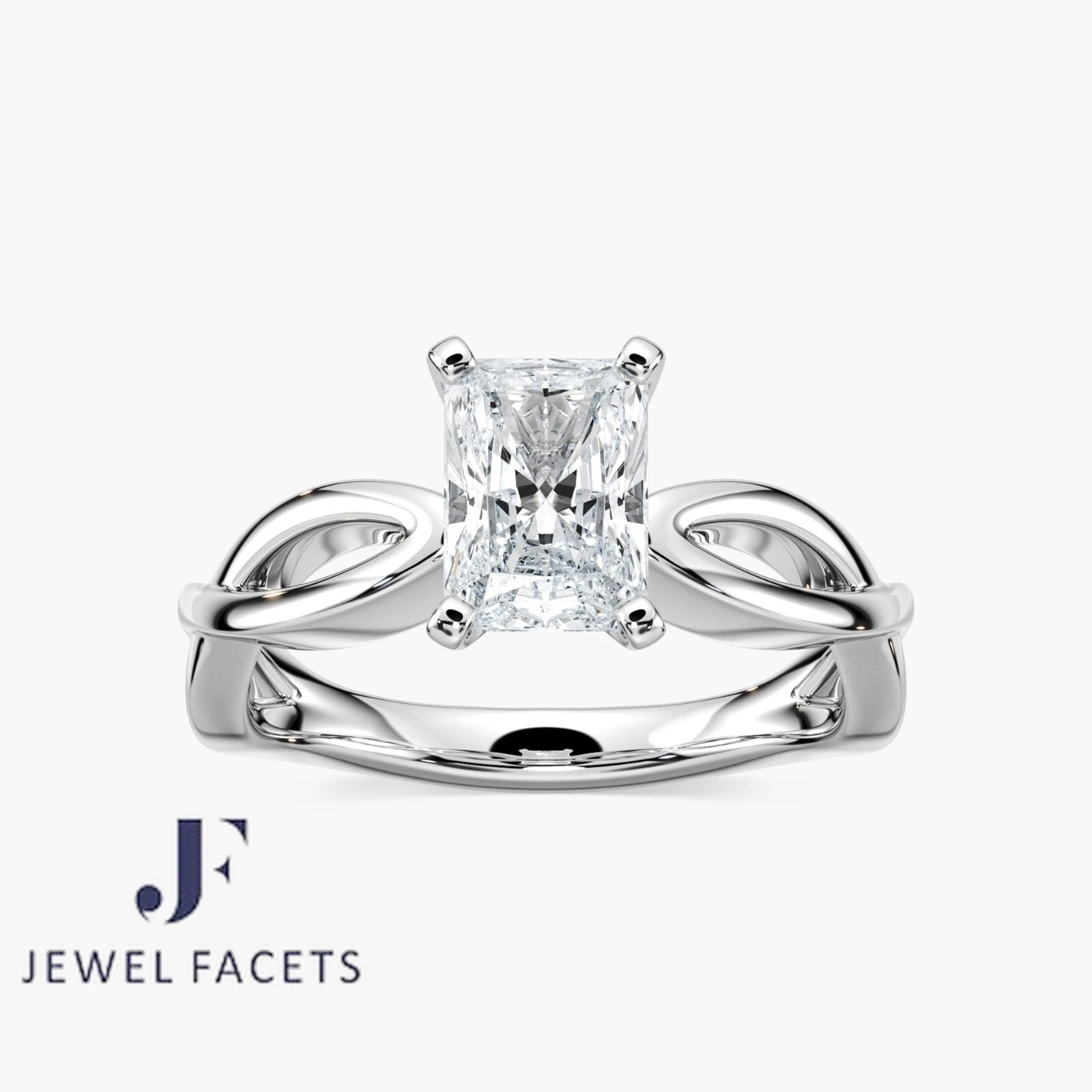 1.51 Ct F VS Radiant Diamond Engagement Ring IGI Certified Lab Grown 14k Gold image-2