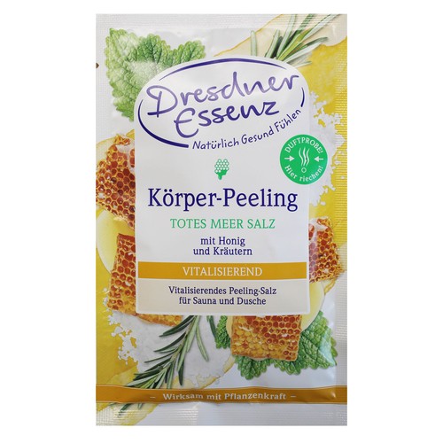 2er Pack Dresdner Essenz Körper-Peeling Totes Meer Salz "Honig Kräuter" 2 x 50 g - Bild 2 von 2