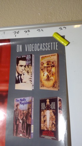 27X40 VINTAGE SEAN CONNERY POSTER AUF VIDEOKASSETTE INDIANA JONES UNTOUCHABLES - Bild 6 von 12