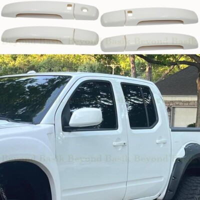 For 2005-2021 Nissan Frontier 4 Door Handle COVERS w/2 SKH QAK GLACIER WHITE