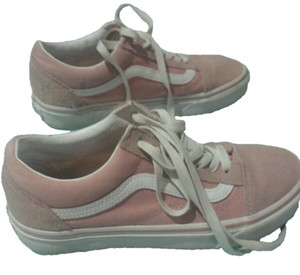 VANS WOMENS MENS PINK SALMON COLOR LACE UP SHOE LOW TOP OLD SKOOL SIZE W 7.5 M 6
