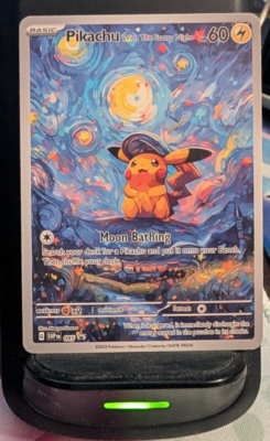 Pokemon Pikachu Starry Night Van Gogh Beautiful Moon Star