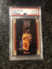 2004 Bowman Kobe Bryant Gold Foil PSA 10 SP Gem MT Pop 1/1 Los Angeles Lakers #8