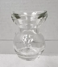 Antique Glass Eye Wash Cup Clear Glasco Spittoon Shaped Optical Medical 2"
