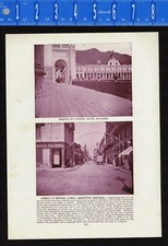 Calle en Buenos Aires Argentina y Fuentes en Quito Ecuador - Impresión 1893