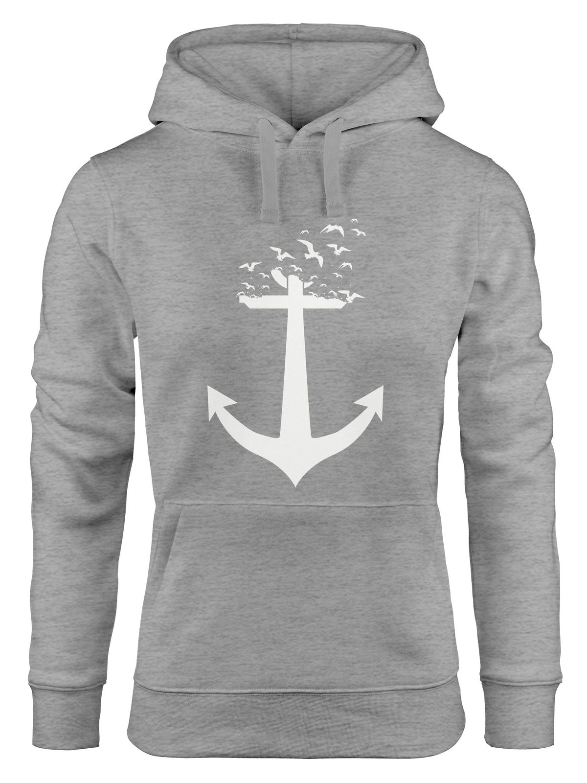Neverless Hoodie Pullover Anker Motiv Hoodie Herren Moin Anker