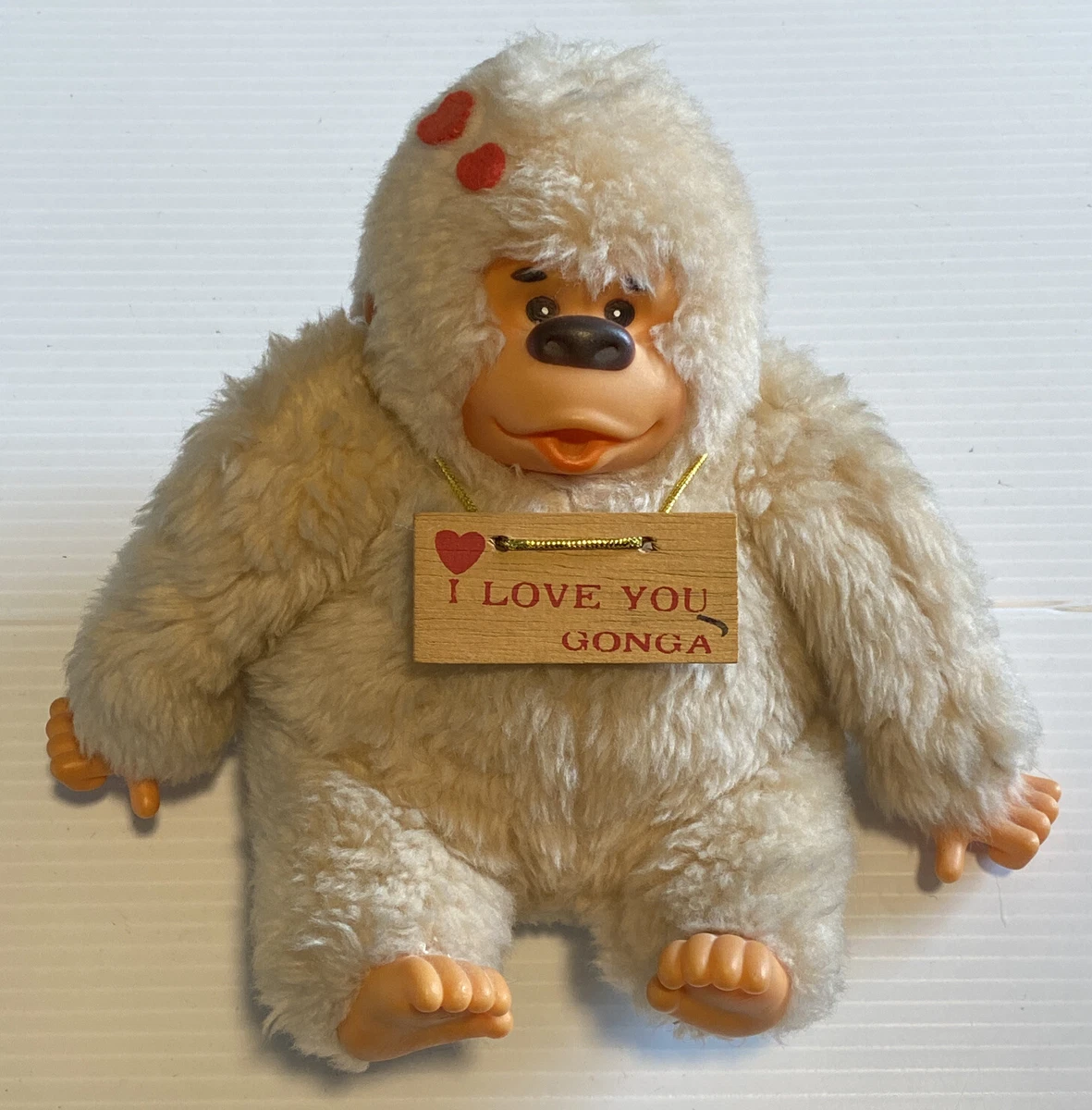 Vintage RUSS plush Gonga I LOVE YOU Thumb Sucking Ape Monkey