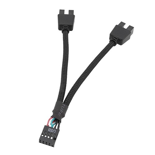 Motherboard Verlängerungskabel 9 polig USB 1 Buchse NEW Y Splitter Stecker T3S1 - Photo 5/10