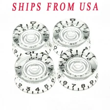 Guitar Speed Dial Knobs 24 Fine Spline Control Knobs fit Gibson Les Paul Clear