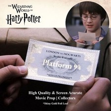 Harry Potter Platform 9� Full-Size Replica Train Ticket - Gold Foil