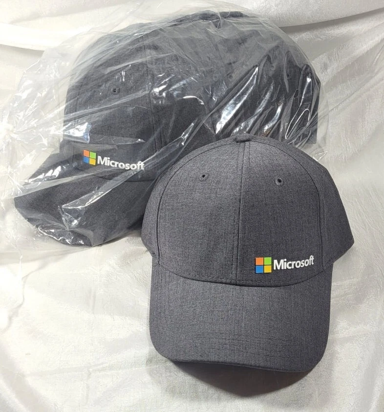LOT: 12 Microsoft Baseball Trucker Hats - Adjustable - One Size - Gray