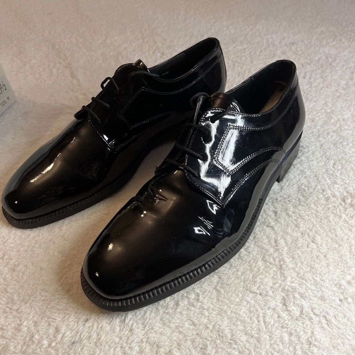 Stanley Blacker Couture Italian Black Patent Leather Shoes Size 8.5 Stanley Blacker Couture Black Patent Leather Shoes Men main image 2