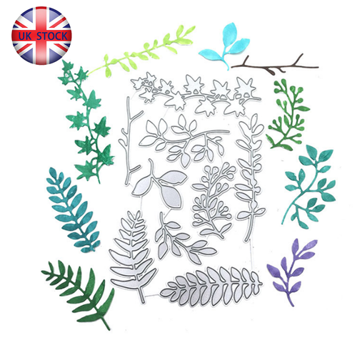 9pcs Leaves Metal Cutting Die Embossing Scrapbooking Stencil Card Craft - Picture 1 of 6