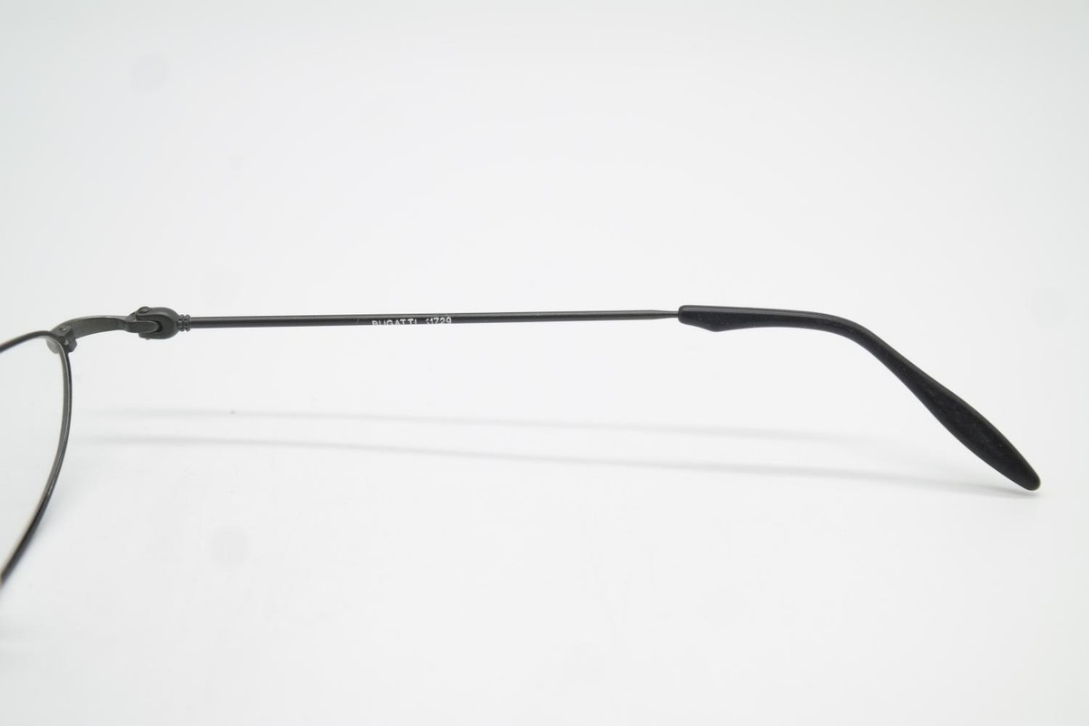 Lunettes Bugatti 11729 - Monture Ovale Noir Argent Rouge - Vintage Unisexe